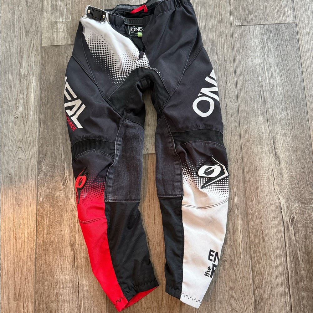 O'Neill Black, Red & White Kids MX/Off-Road Pants